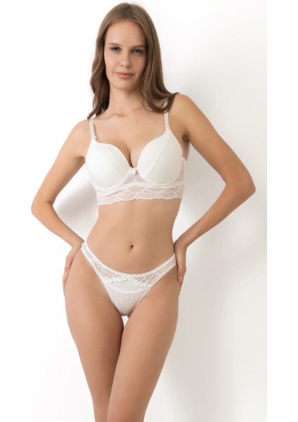 Iç Giyim Kadın Dantelli Destekli Sütyen Takımı 3030