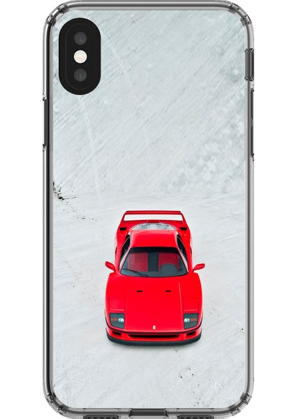 iPhone Xs Uyumlu Şeffaf Kılıf Araba Tasarımlı 1