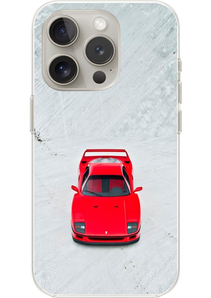 iPhone 16 Pro Uyumlu Şeffaf Kılıf Araba Tasarımlı 1