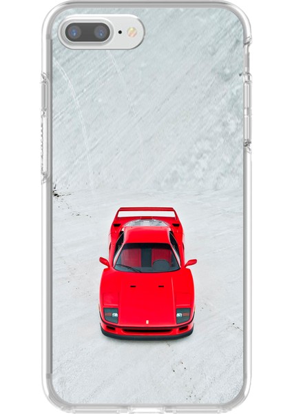 iPhone 7 Plus Uyumlu Şeffaf Kılıf Araba Tasarımlı 1