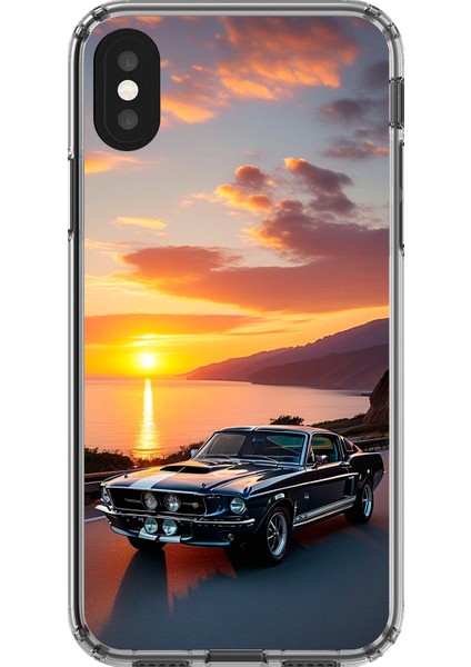 iPhone Xs Uyumlu Şeffaf Kılıf Araba Tasarımlı 2