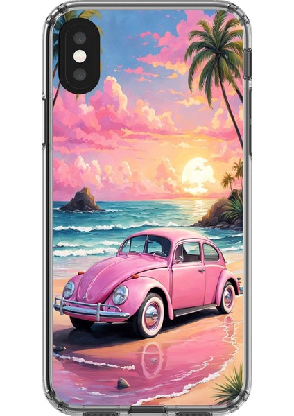iPhone x Uyumlu Şeffaf Kılıf Araba Tasarımlı 3