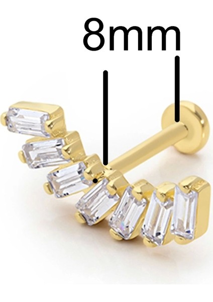 14 Ayar Sırataşlı Altın Tragus