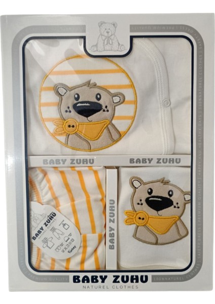 Florlu Ayı Nakışlı Organik Yeni Doğan Hastane Çıkış Zıbın Seti fiyatları