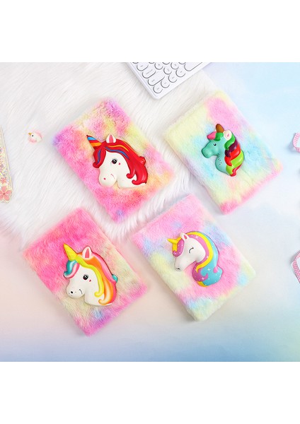 Squıshyli Peluş Defter A5 - 1 Adet - Unicorn Figürlü