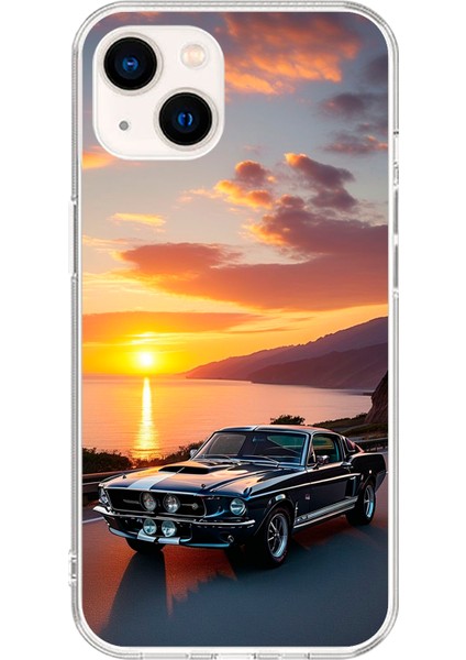 iPhone 13 Uyumlu Şeffaf Kılıf Araba Tasarımlı 2