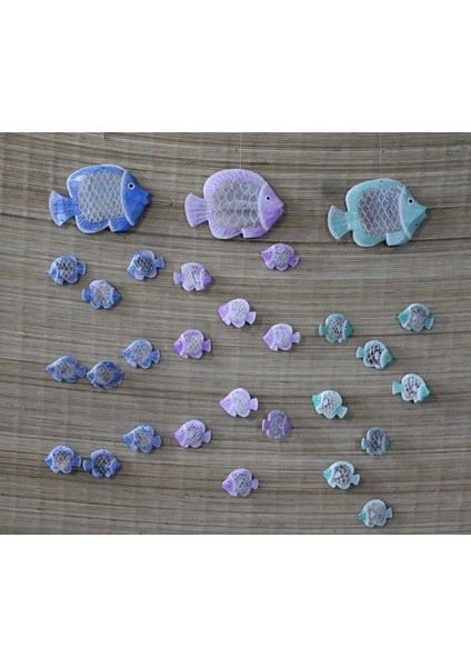 balıklı asmalı rüzgar çanı