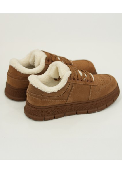 Kadın Bağcıklı Süet Sneakers