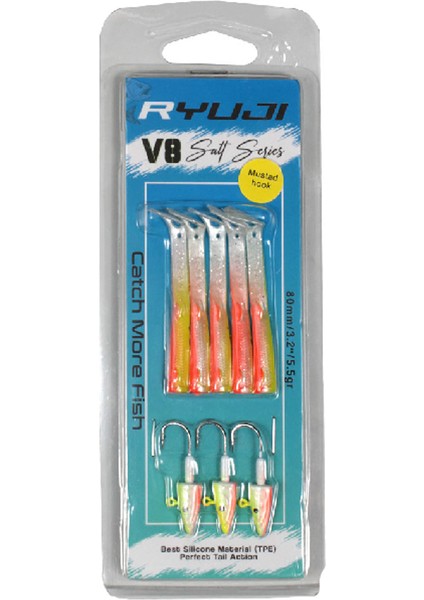 V8 Salt 8cm 5,5gr Silikon Yem Renk : Lemon Back Uv