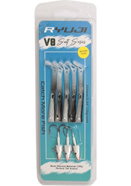 V8 Salt 8cm 5,5gr Silikon Yem Renk : Black Back