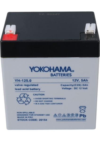 YH-125.0 12 Volt - 5 Amper Akü (90 x 70 x 101 mm) modelleri