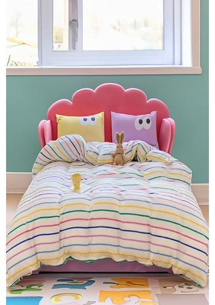 Kolay Ütülenir Nevresim Takımı Tek Kişilik Funny Lila 160 x 220 cm