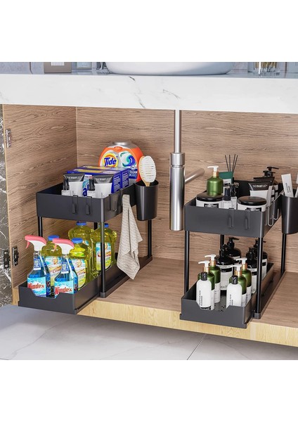 Banyo Dolabı Düzenleyici Mutfak Lavabo Altı Rafı (Yurt Dışından)