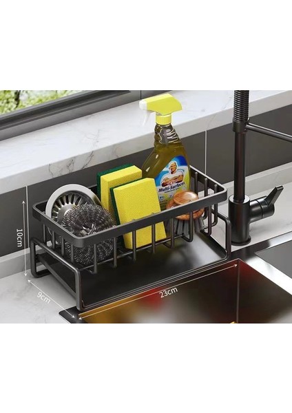 Karbon Çelik Siyah Mutfak Lavabosu Süngerlik Düzenleyici Kurutma Rafı Depolama (Yurt Dışından)
