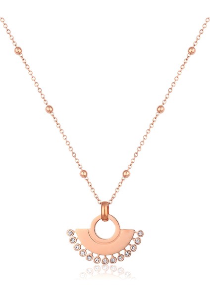 MTK34675 Rose Gold Renkli Kadın Kolye