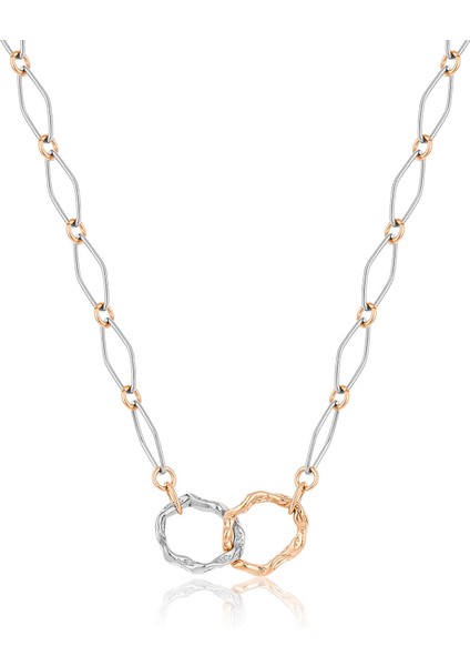 MTK34354 Çelik Rose Gold Renkli Kadın Kolye