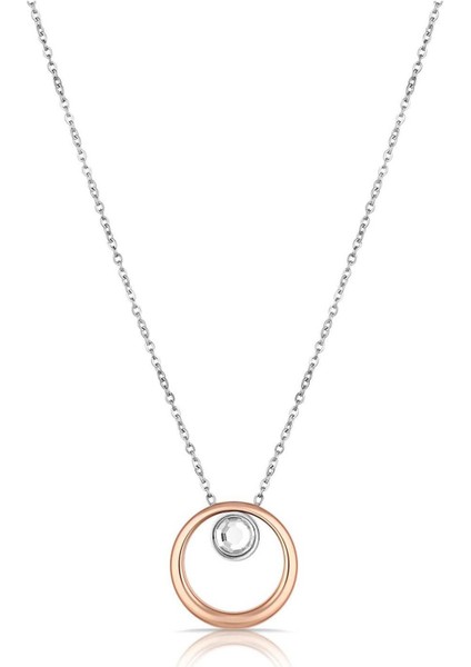 MTK34396 Çelik Rose Gold Renkli Kadın Kolye