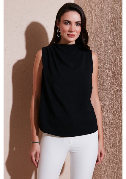 Slim Fit Dik Yaka Omuz Büzgülü Bluz Bayan Bluz 6527836 fiyatları
