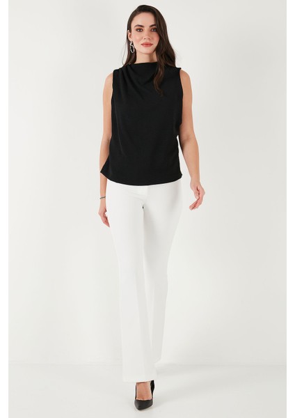 Slim Fit Dik Yaka Omuz Büzgülü Bluz Bayan Bluz 6527836 fırsatları