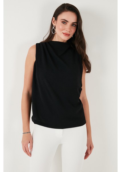 Slim Fit Dik Yaka Omuz Büzgülü Bluz Bayan Bluz 6527836 indirimleri