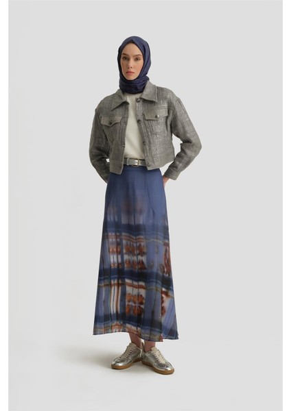 Emprime Volanlı Etek 25Y1817 Puslu Mor fiyatları