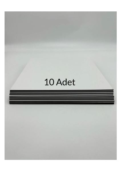 10 Adet 30X30 cm Mdf Beyaz Pasta Altlığı