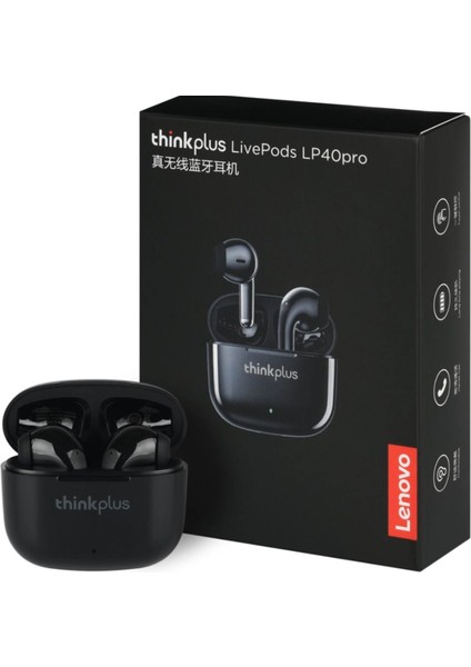 Thinkplus LP40 Pro TWS Bluetooth 5.1 Kablosuz Kulaklık Apple Android Surround Ses Ekstra Bass