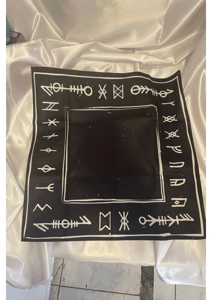 Tarot Örtüsü Sunak Run Taşları Örtüsü Sunak Nordic Runes Örtüsü Sunağı El Işi Ouija