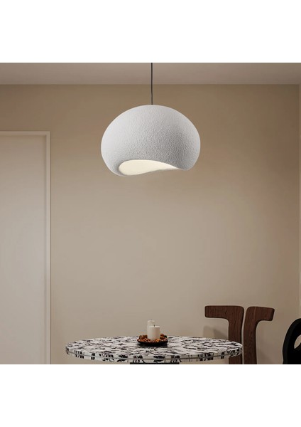 Tretan Tekli Beyaz Modern Sarkıt Oturma Odası Salon Sarkıt Avize