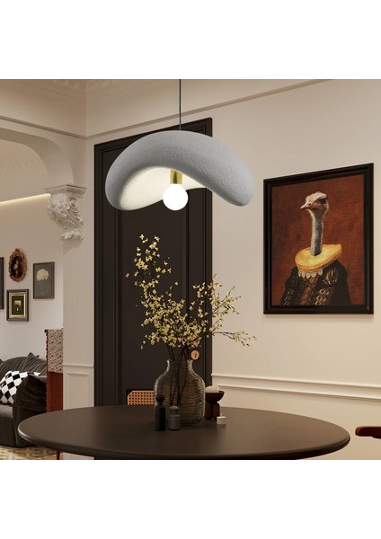 Voliny Büyük Gri Modern Sarkıt Oturma Odası Salon Sarkıt Avize