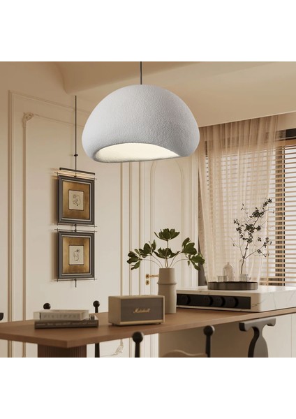 Tretan Büyük Beyaz Modern Sarkıt Oturma Odası Salon Sarkıt Avize