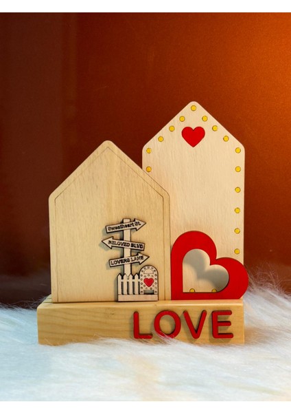Sevgililer Günü Ahşap Masa Üstü Obje -01 fiyatları