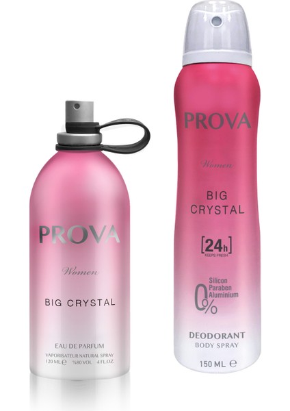 Big Crystal Edp Kadın Parfüm 120 ml ve Deodorant 150 ml fiyatları