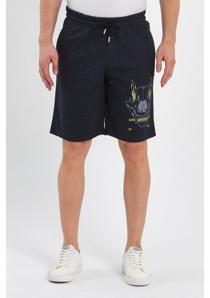 Erkek Baskılı Yağmur Desen Şort