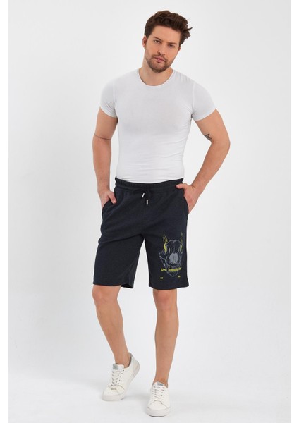 Erkek Baskılı Yağmur Desen Şort modelleri
