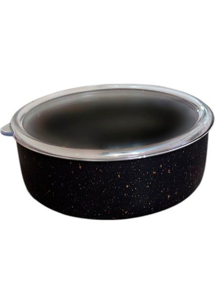 Granit Kaplama Saklama Kabı - 18 cm - Vakum Kapak - Koku Sızdırmaz / Pişir - Isıt - Sakla