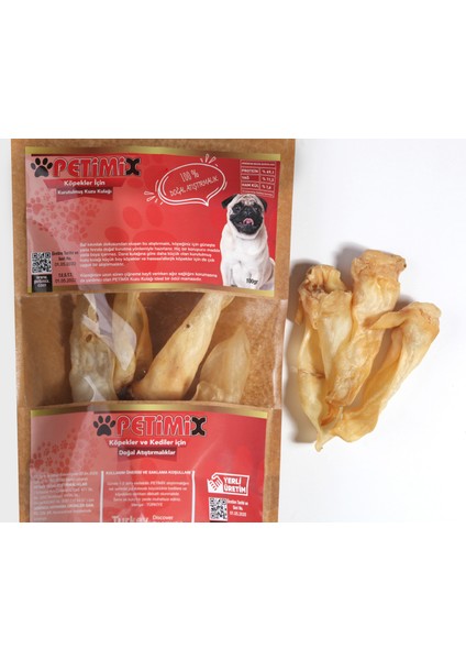 Kuzu Kulakları 100g Çiğneme Kemikleri Köpek Ödülü