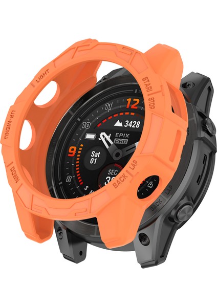 Garmin Fenix 7x Pro / Fenix 7x / Epix Pro 51Için Içi Boş Koruyucu Çerçeve Yumuşak Tpu Saat Kılıfı (Yurt Dışından)