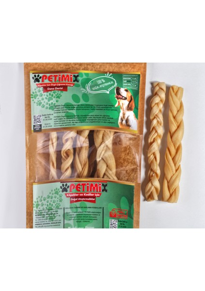 Örgü Dana Derisi 100g Çiğneme Kemikleri Köpek Ödülü