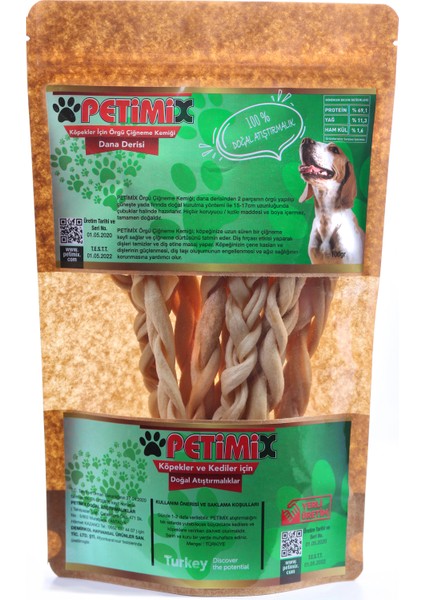 Örgü Dana Derisi 100g Çiğneme Kemikleri Köpek Ödülü
