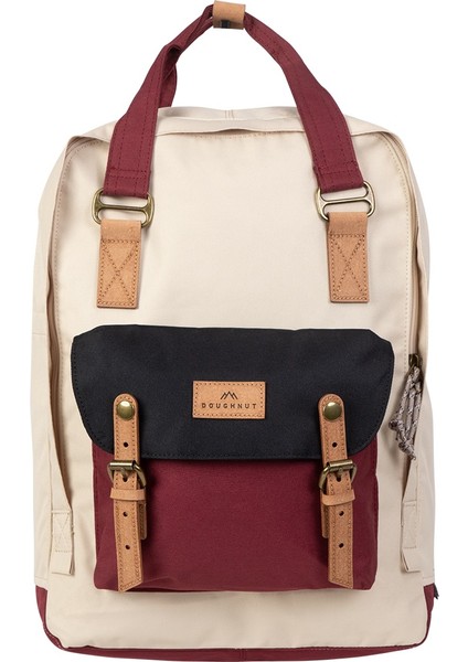 Macaroon Large Reborn Iıı Serisi Krem x Bordo Unisex Sırt Çantası