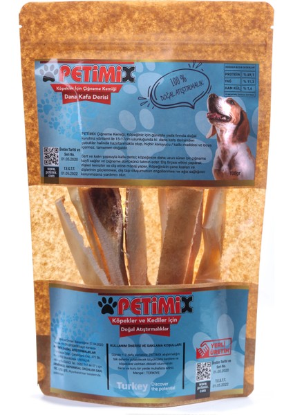 Dana Kafa Derisi 100g Çiğneme Kemikleri Köpek Ödülü