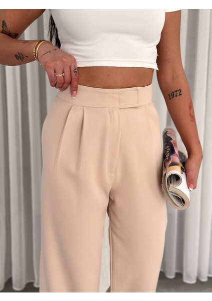 Cırtlı Bol Paça Basic Pantolon