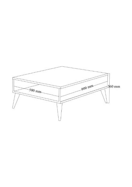 Orta Sehpa Masa Salon Sehpası Lüx Model 90 x 50 x 33 Atlantik Çam indirimleri