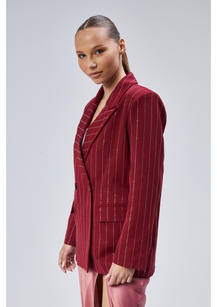 Kadın Taş Işlemeli Regular Vatkalı Blazer Ceket fiyatları