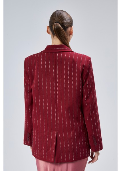 Kadın Taş Işlemeli Regular Vatkalı Blazer Ceket modelleri