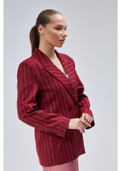 Kadın Taş Işlemeli Regular Vatkalı Blazer Ceket fırsatları