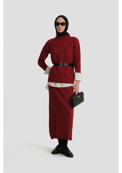 Basic Triko Takım 24KD4222 Bordo modelleri