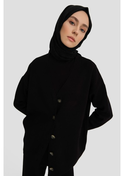 Triko Hırkalı Takım 24KD2808 Siyah modelleri