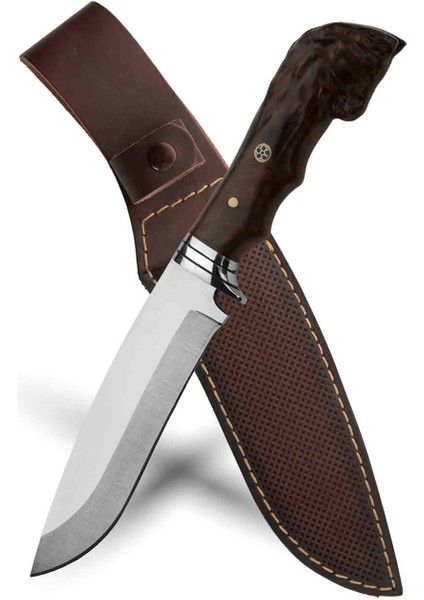 At Başlı Şef Bıçağı Paslanmaz Çelik 28CM Ceviz Ağacı Kılıf li modelleri